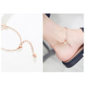 Shangjie OEM joyas Fashion Rose Gold Plated Stainless Steel Ladies Anklets Wholsale Anklets Women Butterfly Anklet